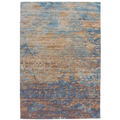 Ausgefallener Teppich in Blau und Beige - Cosenza