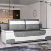Ausklappbares Sofa in Beigegrau und Weiß - Liron