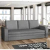 Ausklappbares Sofa in Grau Samt - Lodeves