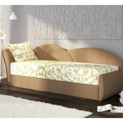 Ausziehbare Recamiere mit mehrfarbigem Blumenmuster - Laci