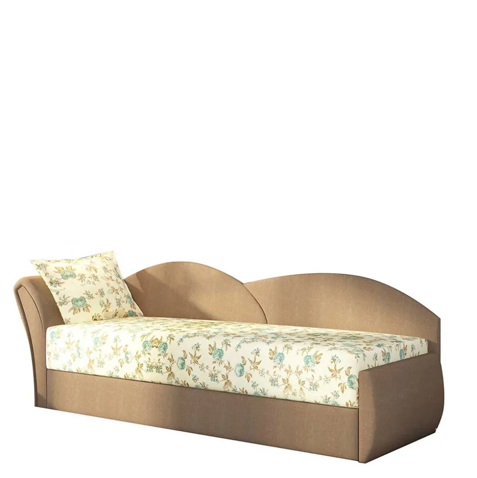 Ausziehbare Recamiere mit mehrfarbigem Blumenmuster - Laci