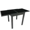 Ausziehbarer Balkontisch aus Schwarzglas - Gianmario