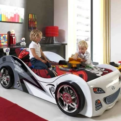 Autobett Station in Weiß