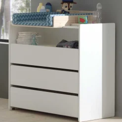 Babybett & Wickelkommode & Kleiderschrank - Mauricia (dreiteilig)
