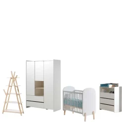 Babyzimmer Kompletteinrichtung in Weiß - Mauricia (vierteilig)