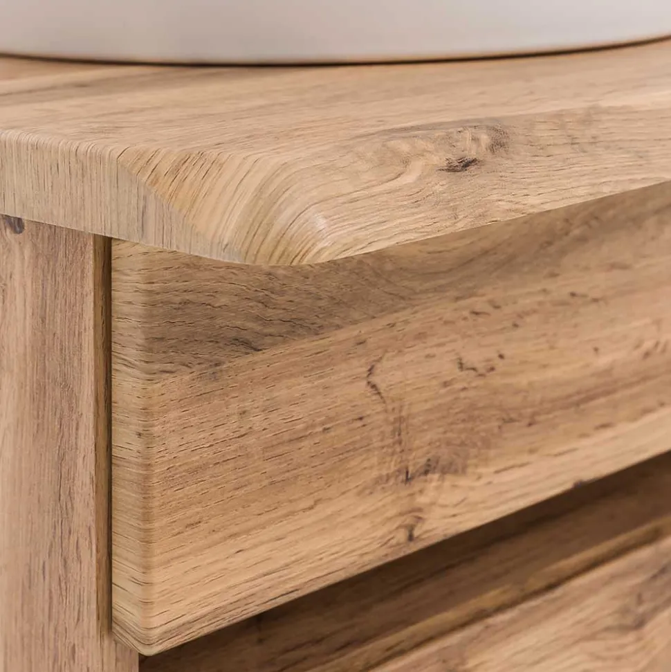 Bad Doppel-Waschplatz in Wildeiche Baumkante - Drumias