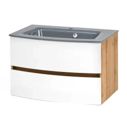 Bad Einrichtung Möbel in Weiß & Wildeiche - Neuvana (vierteilig)