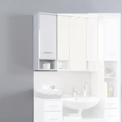 Bad Hängeschrank Emily in Hochglanz Weiß