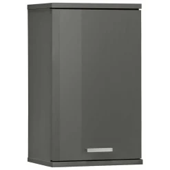 Bad Hängeschrank in Hochglanz Grau - Ulivia