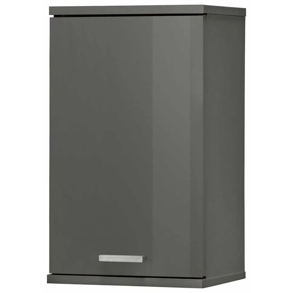 Bad Hängeschrank in Hochglanz Grau - Ulivia