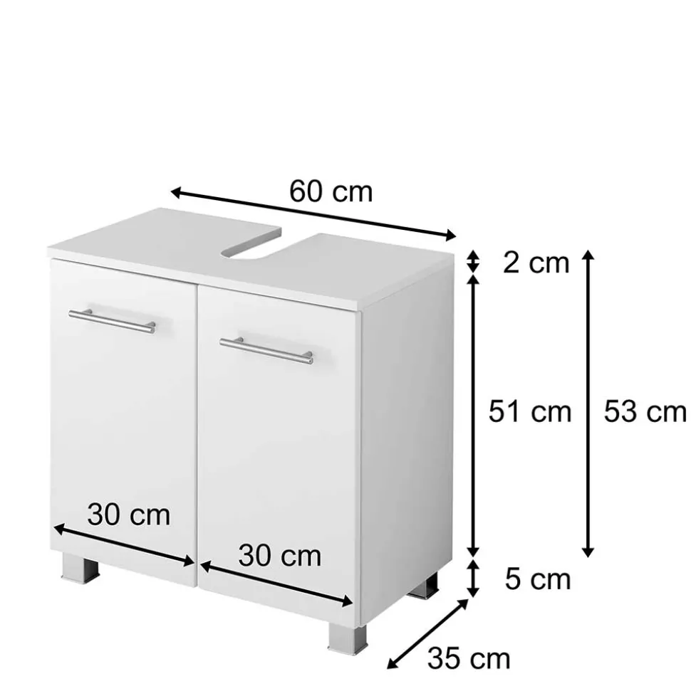 Bad Hochglanz Unterschrank für Waschbecken - Vohdan I