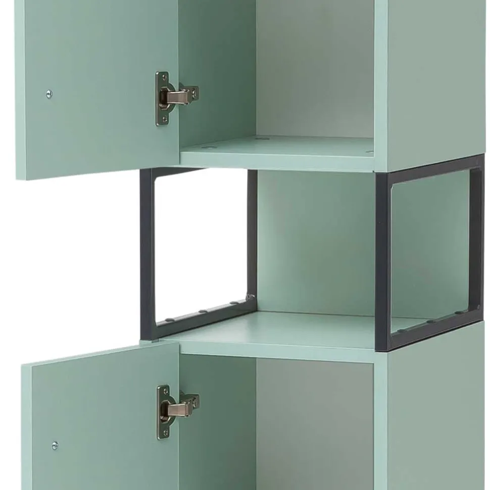 Bad Hochschrank in Mint Grün & Anthrazit - Esdrus