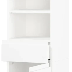 Bad Hochschrank in Weiß Hochglanz - Loeesa