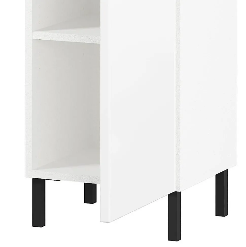 Bad Hochschrank in Weiß Hochglanz - Loeesa