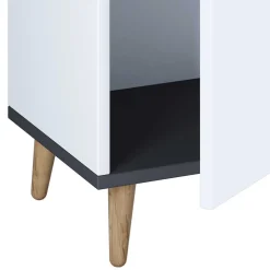 Bad Hochschrank in Weiß und Anthrazit - Rondja