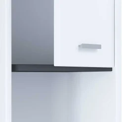 Bad Hochschrank in Weiß und Anthrazit - Rondja