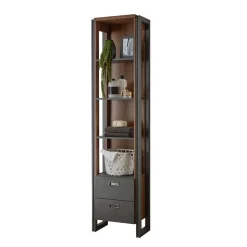 Bad Hochschrank Regal - 4 Fächer & 2 Schubladen - Forawas