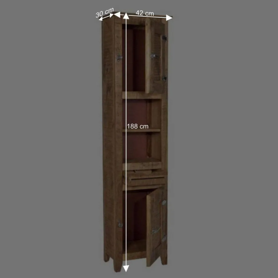 Bad Hochschrank Suennas aus Mangobaum Massivholz