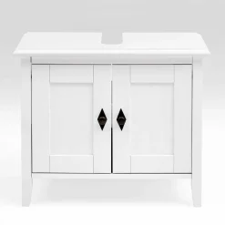 Bad Landhaus Unterbeckenschrank in Weiß - Satumare