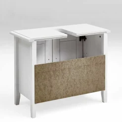 Bad Landhaus Unterbeckenschrank in Weiß - Satumare