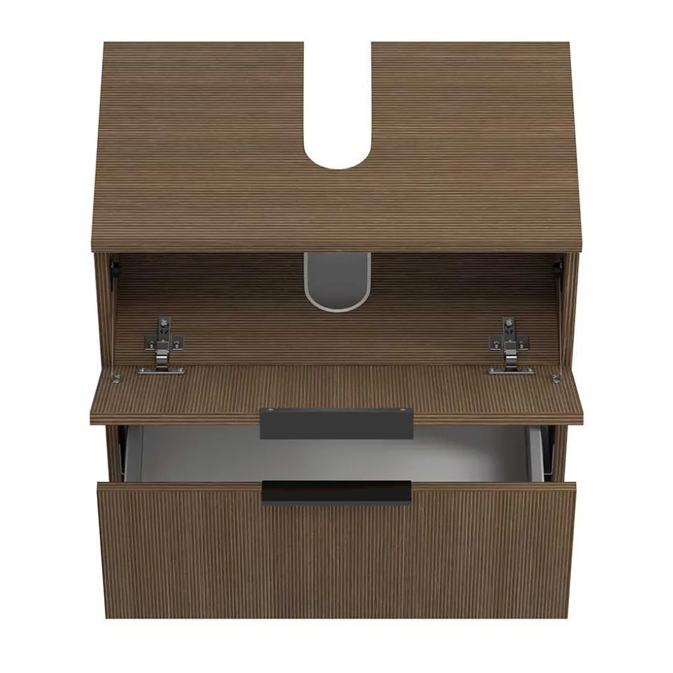 Bad Möbelset in Eiche Dunkel - Ucaida (dreiteilig)