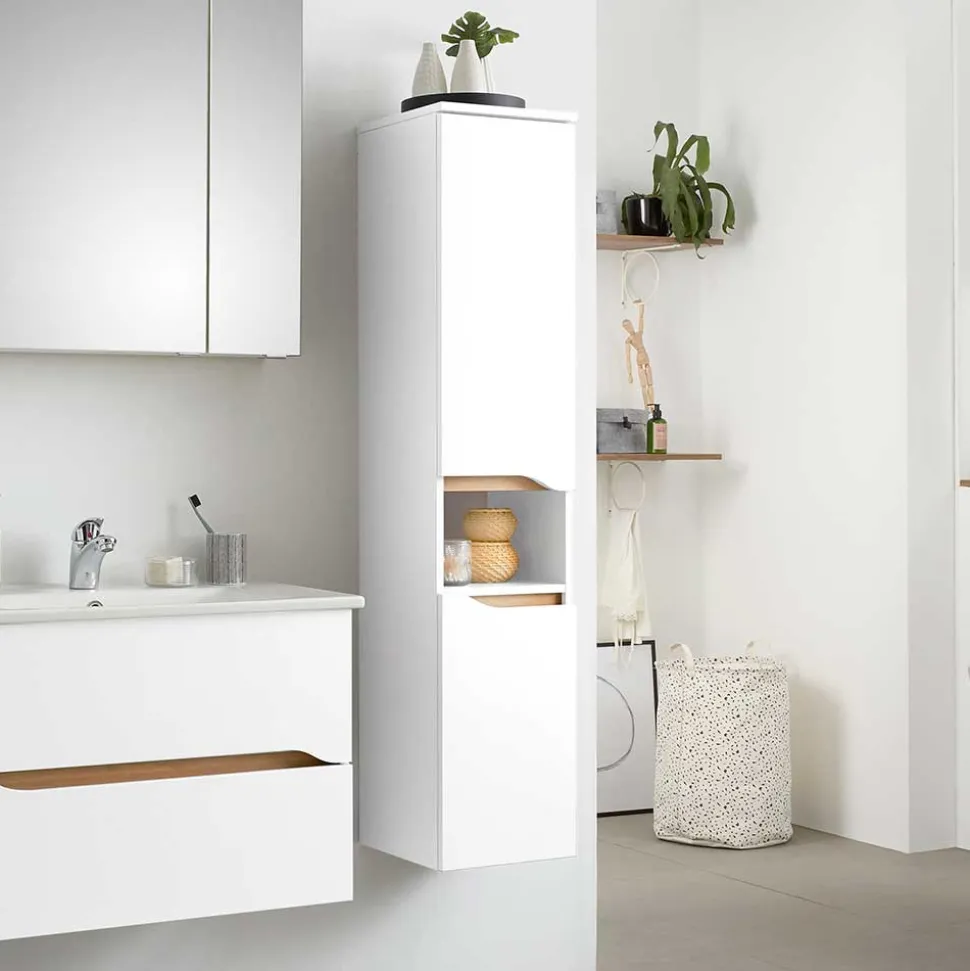 Bad Midi-Schrank 141 cm hoch - Zenata