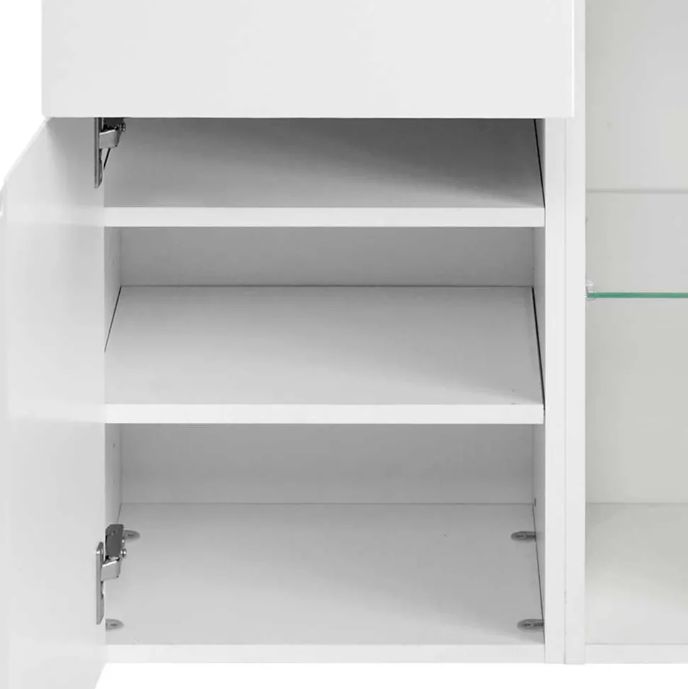 Bad Midischrank Concetada in Weiß Hochglanz