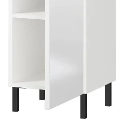 Bad Midischrank in Weiß Hochglanz - Loeesa
