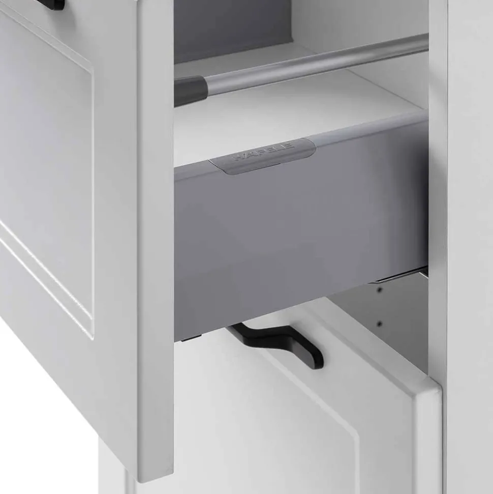 Bad Midischrank in Weiß mit Wildeiche - Gyatso