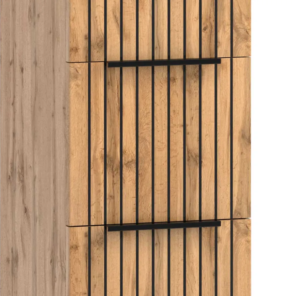 Bad Midi-Schrank mit Schublade - Crystoga