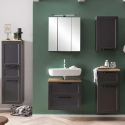 Bad Oberschrank in Dunkelgrau - Novelya