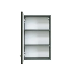 Bad Oberschrank in Dunkelgrau Hochglanz Mladen 1-türig