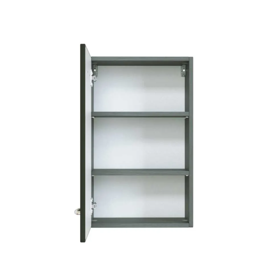 Bad Oberschrank in Dunkelgrau Hochglanz Mladen 1-türig