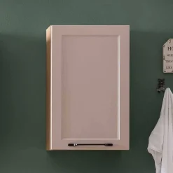 Bad Oberschrank in Hellgrau und Wildeiche - Trioto