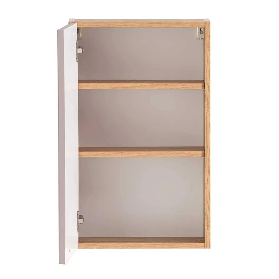 Bad Oberschrank in Hellgrau und Wildeiche - Trioto