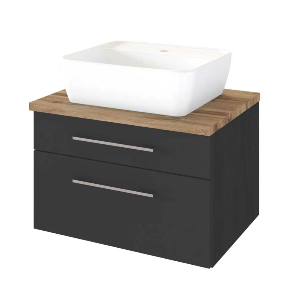 Bad Schubladen-Schrank mit Aufsatzbecken - Estregos