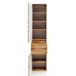 Bad Seitenschrank in Holz Optik Wildeiche - Iliam