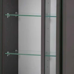 Bad Spiegelschrank 3D in Eiche Grau Holzoptik - Svegaria