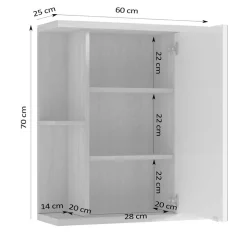 Bad Spiegel-Schrank in Weiß - Fieston