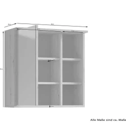 Bad Spiegelschrank in Weiß mit Schwarz - Envaton