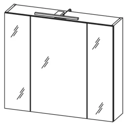 Bad Spiegelschrank mit LED 3-türig - Dolida