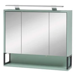 Bad 3-türiger Spiegelschrank in Mint Grün - Esdrus