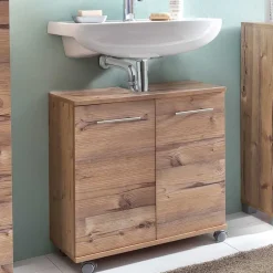 Bad Unterbeckenschrank in Holz Optik - Dilvonda