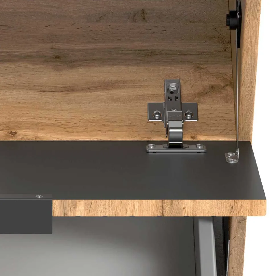 Bad Unterbeckenschrank mit Klappe & Schublade - Crystoga