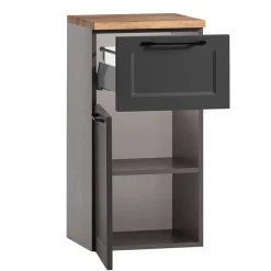 Bad Unterschrank in Dunkelgrau und Wildeiche - Novelya