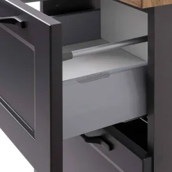 Bad Unterschrank in Dunkelgrau und Wildeiche - Novelya