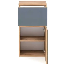 Bad Unterschrank in Grau Glas & Wildeiche - Anviletca