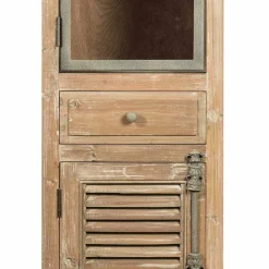 Bad Vitrinenschrank mit Glastür Harrosands & Lamellentür