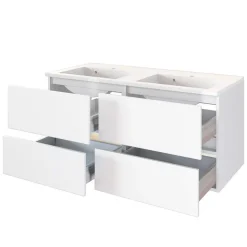 Bad Wand Waschtisch mit Doppelbecken - Vandan