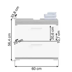 Bad Waschbeckenschrank 60x56x34 cm - Nancys